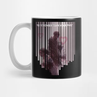 Be stronger than your past Hearts Mug